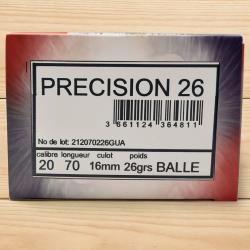 Cartouches France Munitions Precision 26 - Cal. 20 x1 boites -  PRIX MINI