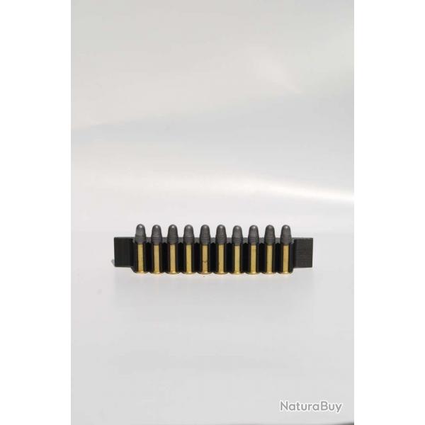 Support cartouches calibre .22LR Noir - impression 3D -  fixer sur carabine