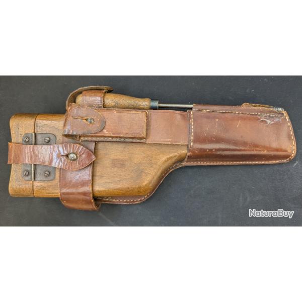 Crosse et cuir MAUSER C96 original 1917 - Industriegruppe 2 Stuttgart - avec ressort et baguette