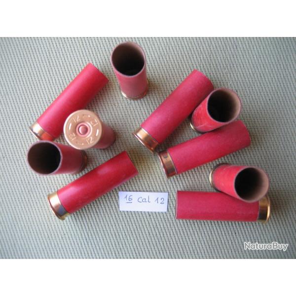 Lot de 16 douilles carton cal 12 bon tat