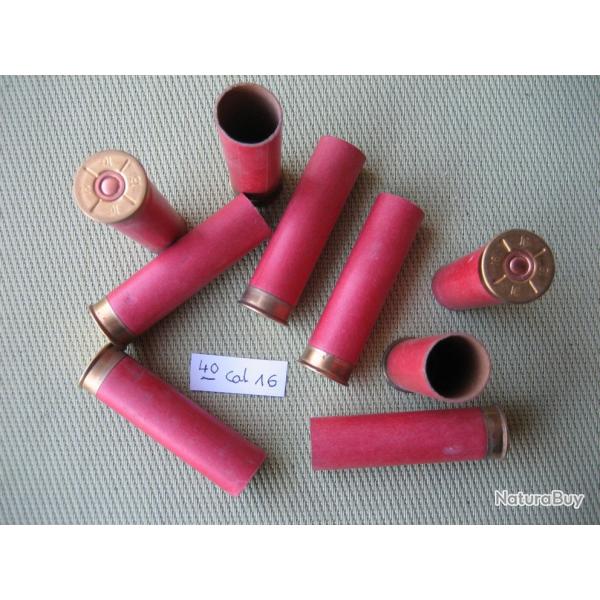 Lot de 40 douilles carton cal 16 bon tat