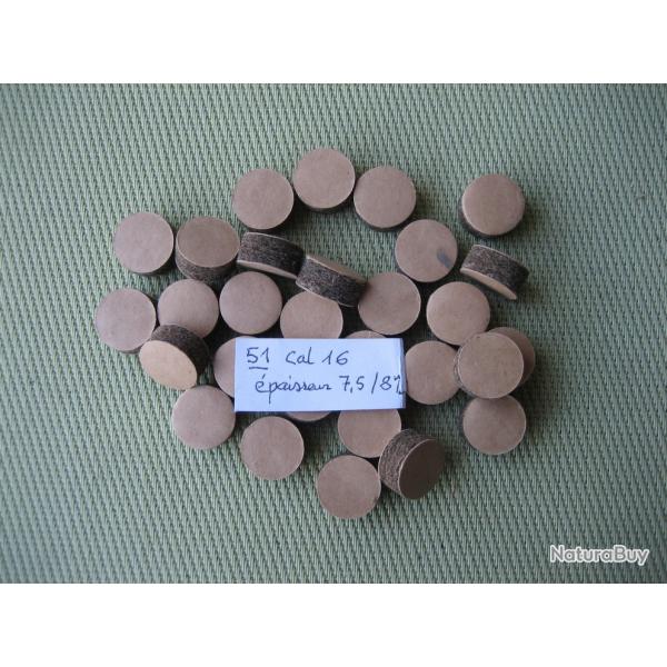 51 bourres de complment cal 16 paisseurs 7,5  8 mm