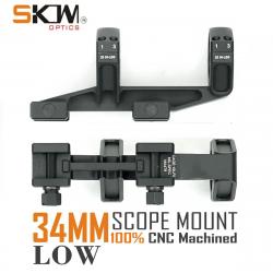 Anneaux de portée de SKWoptics-34 mm, Faible AR15 monté sur CNC -**34MM BLACK-LOW LIVRAISON GRATUITE