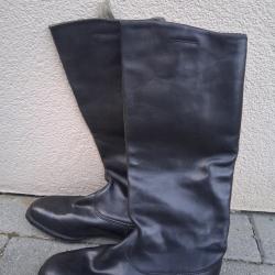 BOTTES EN CUIR OFFICIER DE L'ARMÉE SOVIETIQUE CUIR P.42 URSS CCCP 1970-1980s COMME NEUVES