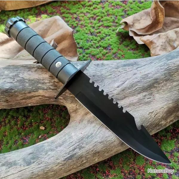 Couteau droit d'extrieur en acier inoxydable