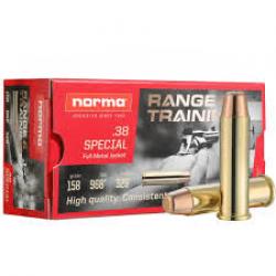 Munitions NORMA .38SP 10.2G 157GR RANGE&TRAINING FMJFP x5 boîtes