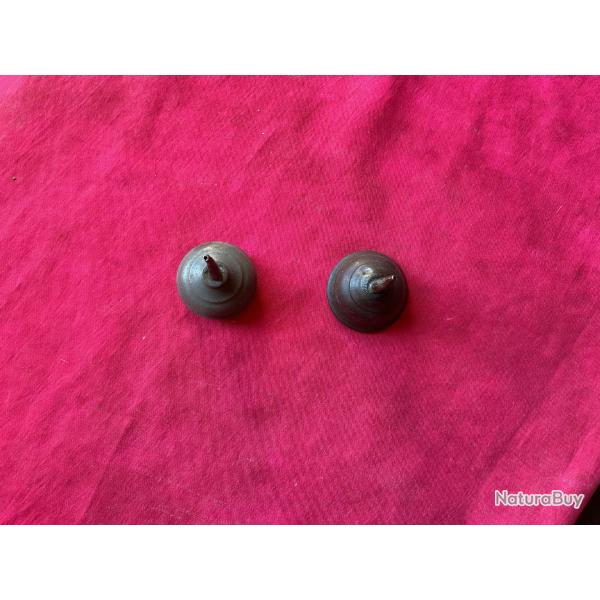 Lot de deux petites burettes d'huile anciennes, pas de prix de rserve