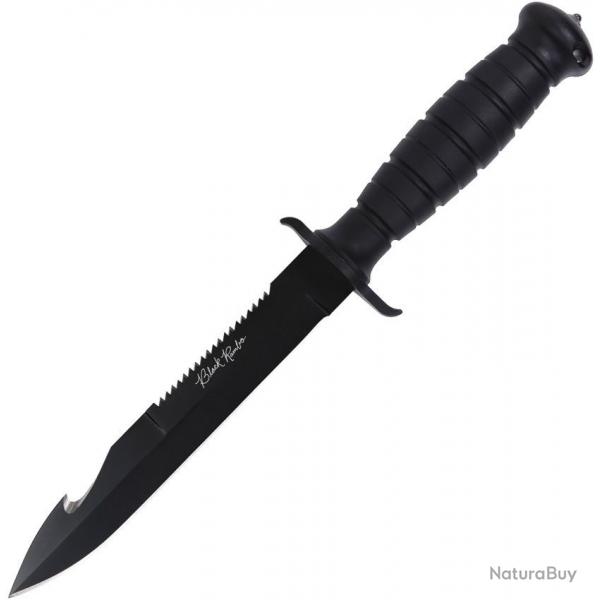 Couteau V Nives Black Rambo Savage Lame Acier D2 Crochet  viscrer tui Affteur VNIFB32FPBBK