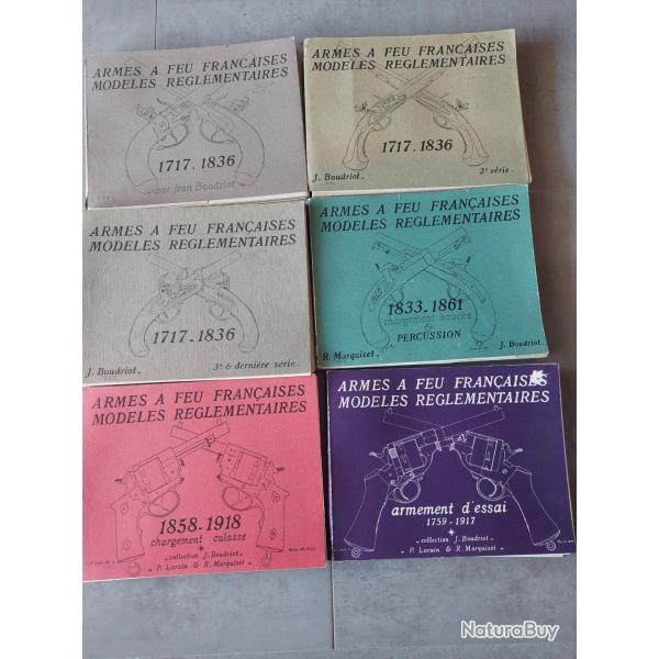 Boudriot les 6 volumes armes  feu franaises modles reglementaires