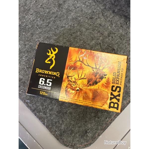 DESTOCKAGE Munitions BROWNING BXS 6,5 Creedmoor 120gr