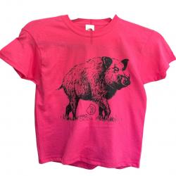 T-Shirt Sanglier Enfant PRO CACCIA Rose Fuchsia 3/4ans
