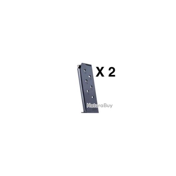 Lot de 2 Chargeurs 1911 - Calibre .45 ACP - 7 Coups - Mec-Gar