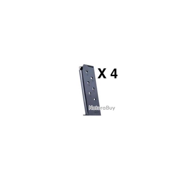 Lot de 4 Chargeurs 1911 - Calibre .45 ACP - 7 Coups - Mec-Gar