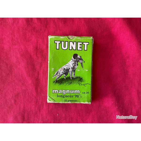 Vieille bote de cartouches Tunet magnum, calibre 20, pas de prix de rserve