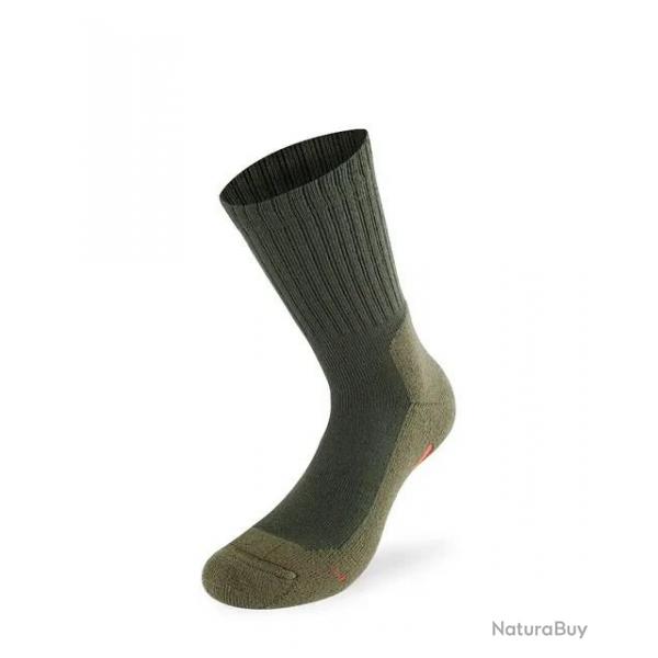 Chaussettes merino Trekking 5.0 vert- lot 2 paires 39-41