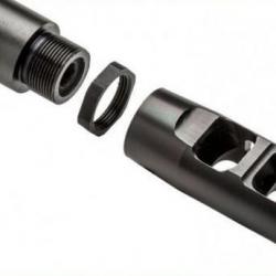 Frein de bouche T2, browning, avec 2 gros events , filetage 14x1, noir