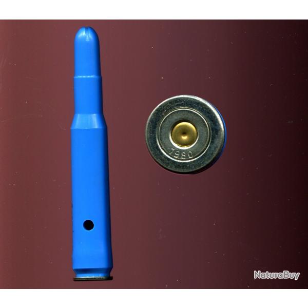 .50 Browning / 12.7 x 99 - Autriche 1980  -  blanc corps en plastique bleu - bourrelet acier