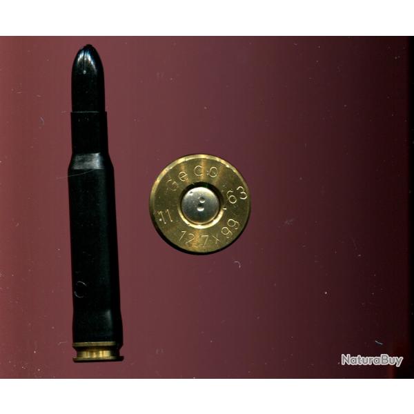 .50 Browning / 12.7 x 99 - Allemange -  blanc corps en plastique noir - culot laiton
