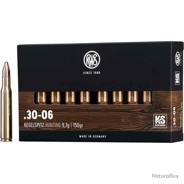 Munitions RWS 30-06 KS 9.7g 150gr x2 boites