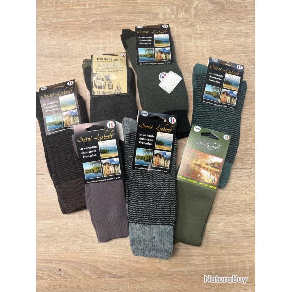 magnifique lot de 7 paires de chaussettes longue fine et epaisse destockage chasse enchere 39/42