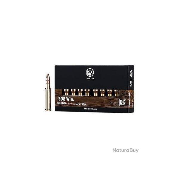 Munitions RWS 308 Win. DK 10.7g 165gr x2 boites