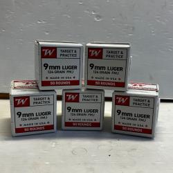 Opé mun ! BALLES WINCHESTER CALIBRE 9x19 FMJ 124GR PAR 250