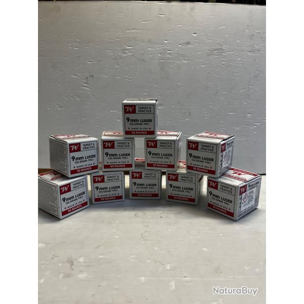 Op mun ! BALLES WINCHESTER CALIBRE 9x19 FMJ 124GR PAR 500