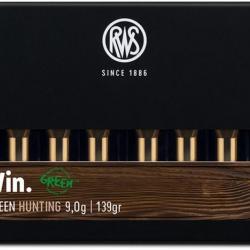 Munitions RWS 308 Win. Evo Green 500mm Short Rifle 9g 139gr x2 boites