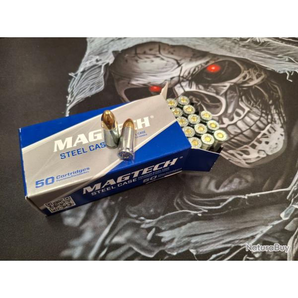 MAGTECH STEEL CASE 9X19 FMJ 124 GRAINS / X 50 /LES MOINS CHER DE NATURABUY (lire l'annonce complte)
