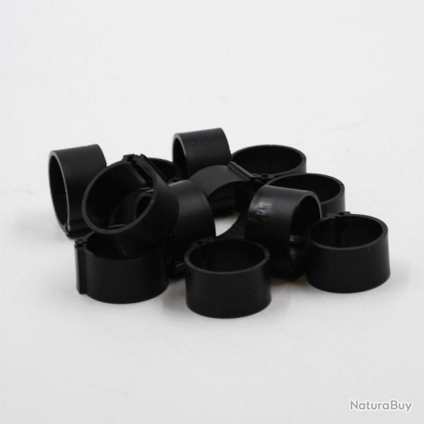 Soldes ! Bagues  clip 18mm (50) noir (Taille 6)