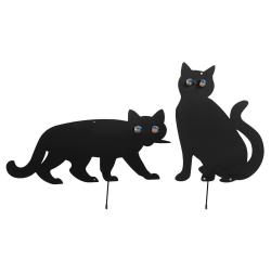Soldes ! Épouvantails chats pour potager lot de 2