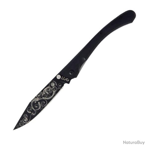 LUC63LTB2LB Couteau pliant LUG " C63 Volutes" manche G10