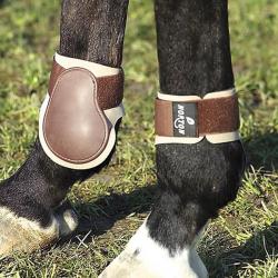 Soldes ! Protège boulets PVC poney coque  brune néo beige (Taille 4)