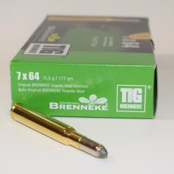 boite de 20 cartouches, Brenneke , cal 7×64, ogive TIG 177 grains