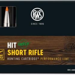Munitions RWS 308 Win. HIT Green 500mm 9.7g 150gr x2 boites