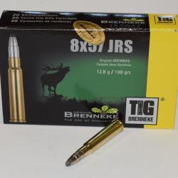 boite de 20 cartouches cal 8x57JRS BRENNEKE TIG 198 grains