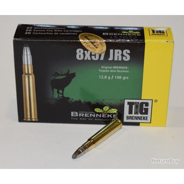 boite de 20 cartouches cal 8x57JRS BRENNEKE TIG 198 grains