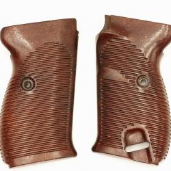 P38 WALTHER PLAQUETTES DE CROSSE EN FIBRE ROUGE WW2 Très bon  2eme GM Allemagne