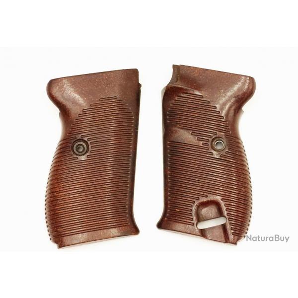 P38 WALTHER PLAQUETTES DE CROSSE EN FIBRE ROUGE WW2 Trs bon  2eme GM Allemagne