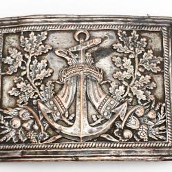 PLAQUE DE CEINTURON DE COMMISSAIRE DES GUERRES DE LA MARINE MODELE DU 1er VENDEMIAIRE An XII - 1803 