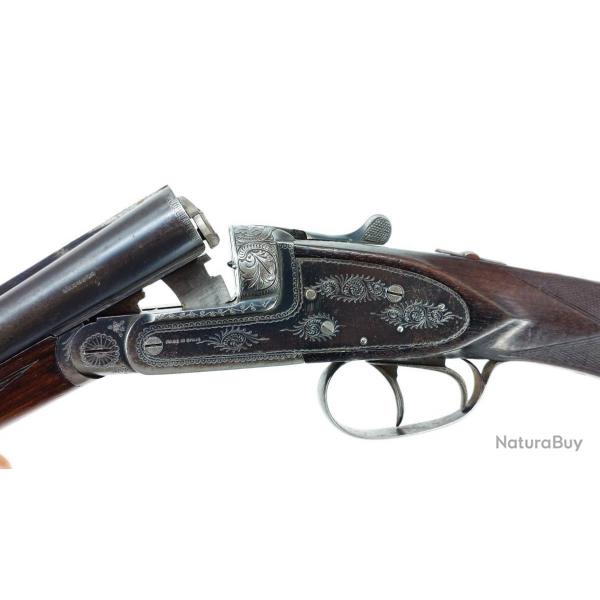 FUSIL JUXTA HAMMERLESS A PLATINES ARTISAN ESPAGNOL MADE IN SPAIN 16/70 Bon  Categorie C Espagne XX