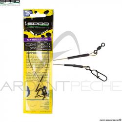 Bas de ligne SPRO Matte black leader 7x7 wire 5kg / 20cm