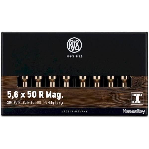 Munitions RWS 5.6x50 R Magnum TMS 4.1g 63gr x2 boites