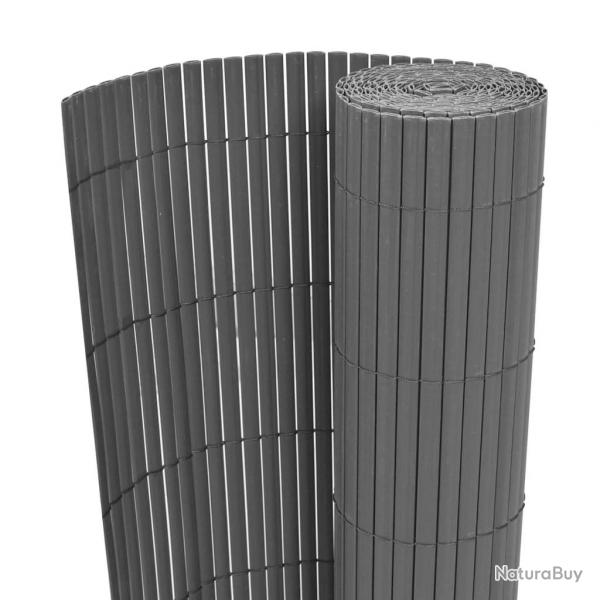 Clture de jardin Double face PVC 150 x 500 cm Gris