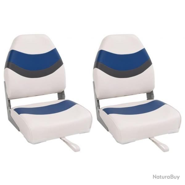 Siges de bateau pliables lot de 2  dossier haut 44x38x55 cm