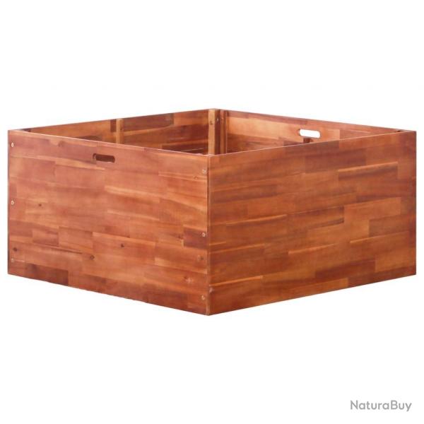 Lit surlev de jardin Bois d'acacia 100x100x50 cm