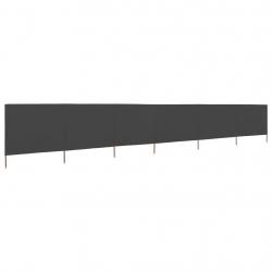 Paravent 6 panneaux Tissu 800 x 80 cm Gris