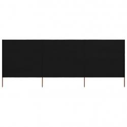 Paravent 3 panneaux Tissu 400 x 160 cm Noir