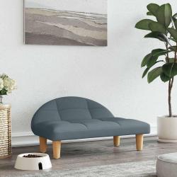Lit pour chien gris foncé 70x52x30 cm tissu