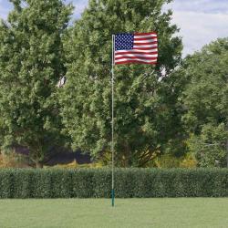 Drapeau des États-Unis et mât 5,55 m Aluminium